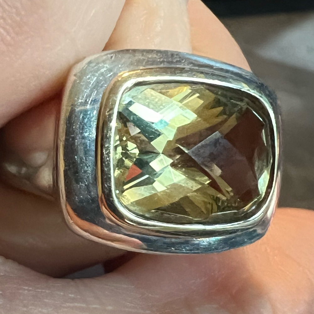 RECTANGLE CITRINE STERLING SILVER SIZE 6.
